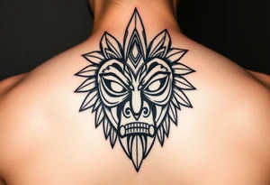 african mask tattoo idea