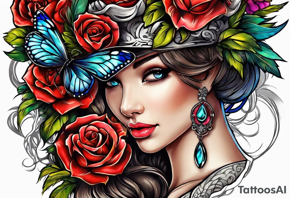 Unique fun royal tattoo idea