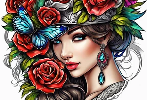 Unique fun royal tattoo idea
