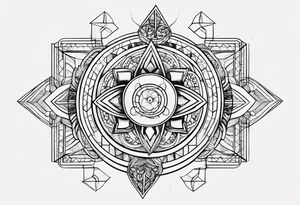 A set of geometric shapes that represent balance in life. It needs to be a small tattoo. No flowers or borders. tattoo idea