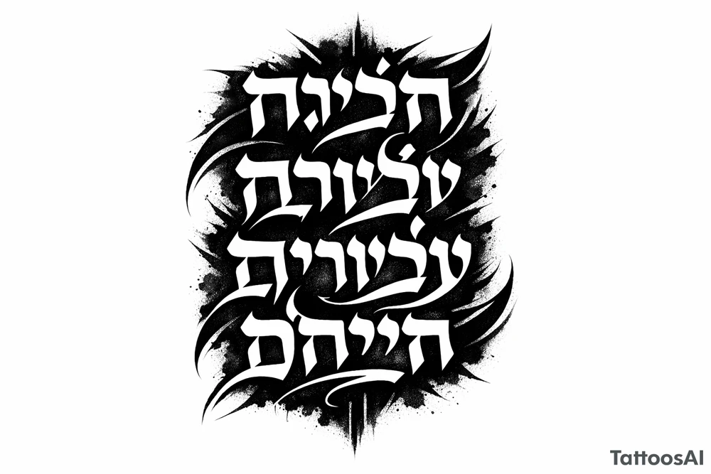 aramaic script lettering tattoo tattoo idea