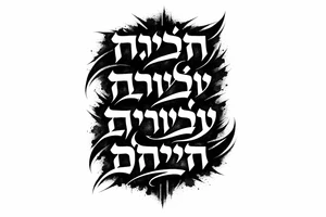 aramaic script lettering tattoo tattoo idea