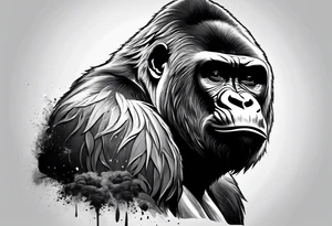 Gorilla in africa tattoo idea