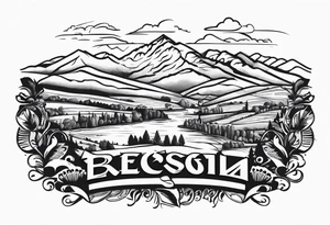 The landscape of Bosnia and Hercegovina. tattoo idea