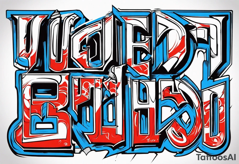 graffit GNBLU tattoo idea