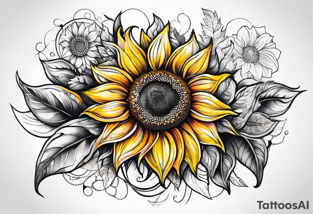 Sunflower tattoo idea