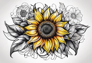 Sunflower tattoo idea