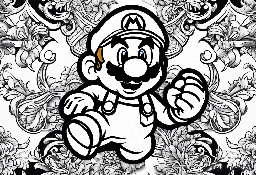 mario tattoo idea