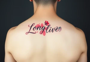 Long live 30 in red ink tattoo idea