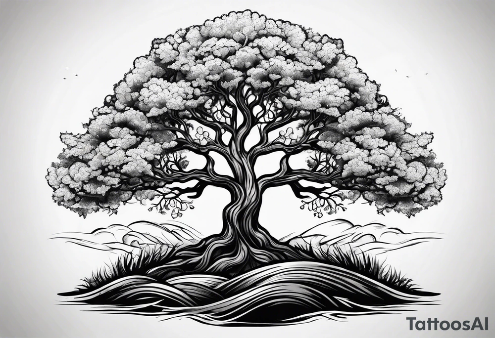 Simple tree NO LEAVES tattoo idea