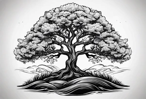Simple tree NO LEAVES tattoo idea