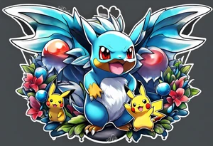 pokemon sleeve tattoo idea