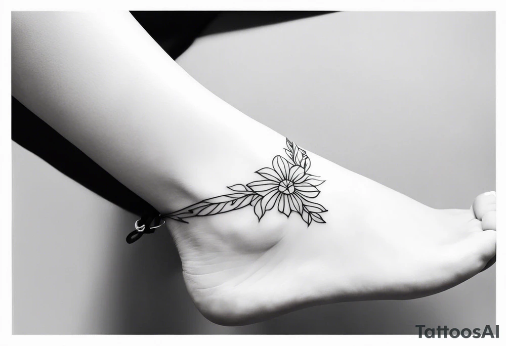 feminine ankle bracelet tattoo tattoo idea