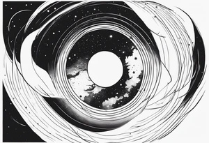 Black hole event horizon tattoo idea