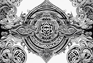 maori mix japanese tattoo idea