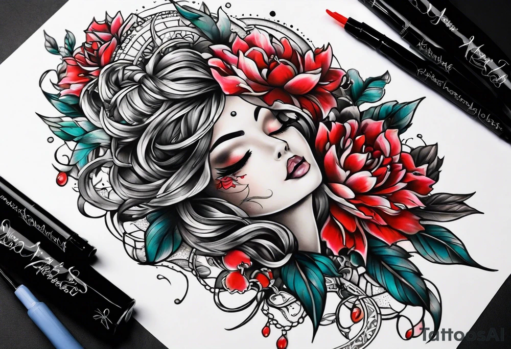I want to create two arm tattoos incorporating overcoming fears, and fighting inner battles with myself, finding self-respect, self love tattoo idea