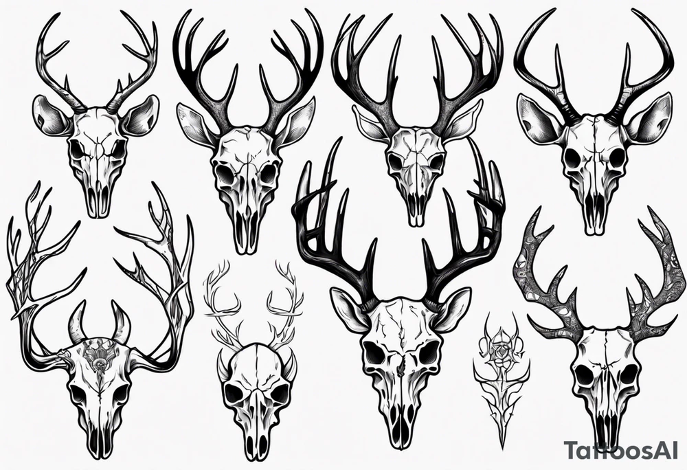deer skull tattoo idea