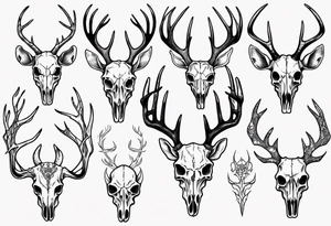 deer skull tattoo idea