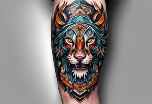 knee piece for men tattoo idea