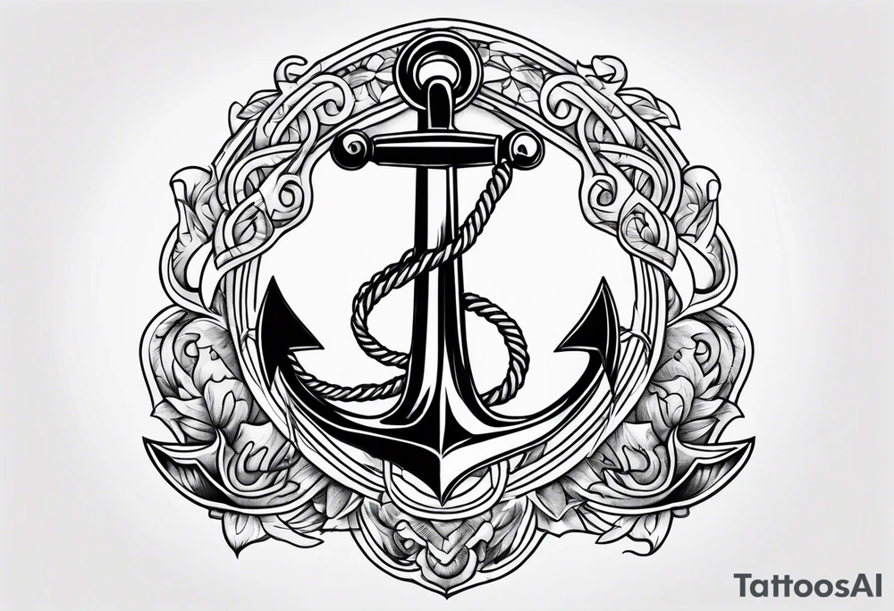 Anchor, fire, tattoo idea
