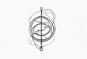 minimalist line drawing of dna tattoo idea