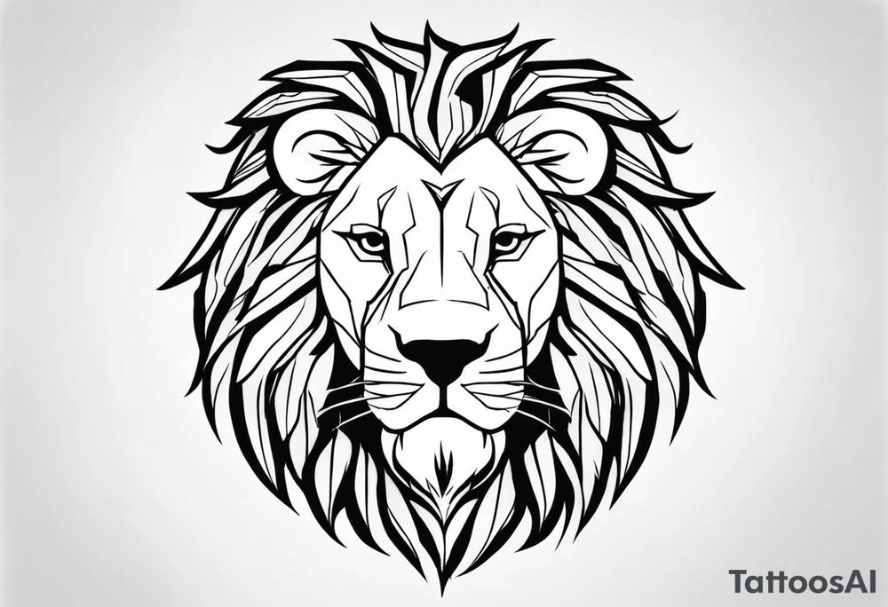 lion, tough, scary tattoo idea