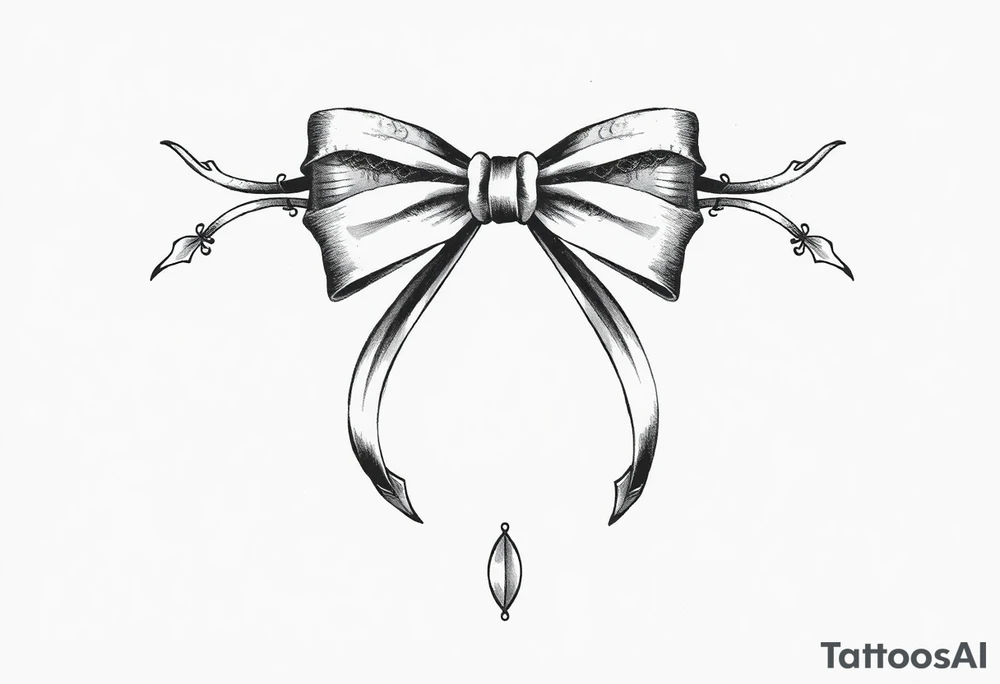 Lace bow classic tattoo idea