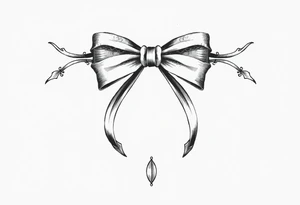 Lace bow classic tattoo idea