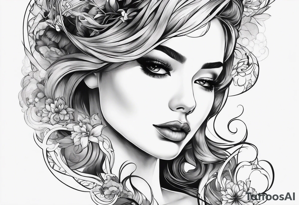 girl floating on still water
aerial view tattoo idea