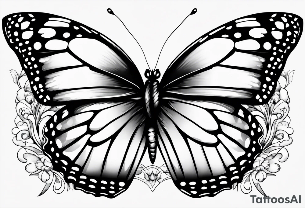 Butterfly not girly tattoo idea