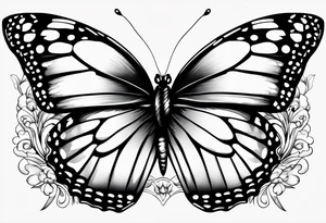 Butterfly not girly tattoo idea