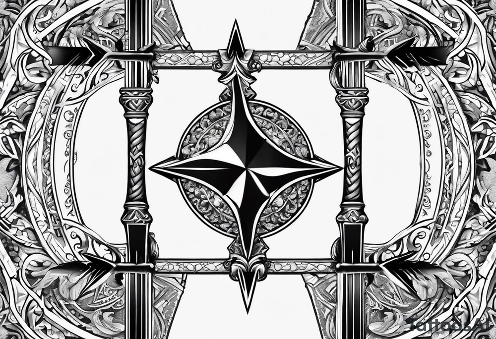 Half Taurus Half Gemini, split down the middle by an arrow tattoo idea Half Taurus Half Gemini, split down the middle by an arrow tattoo idea