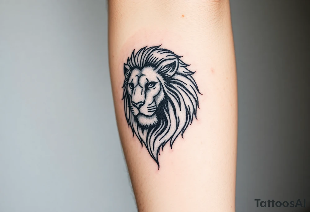 Fancy style "leo" constilation birth
 sign lion tattoo idea