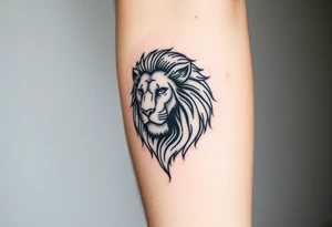 Fancy style "leo" constilation birth
 sign lion tattoo idea