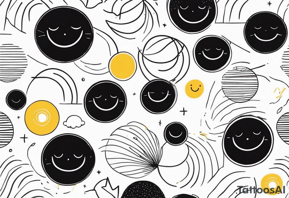 black tiny sun. a circle with thin lines as sunstrings. tiny smiley in the sun. thin lines. tattoo idea black tiny sun. a circle with thin lines as sunstrings. tiny smiley in the sun. thin lines. tattoo idea