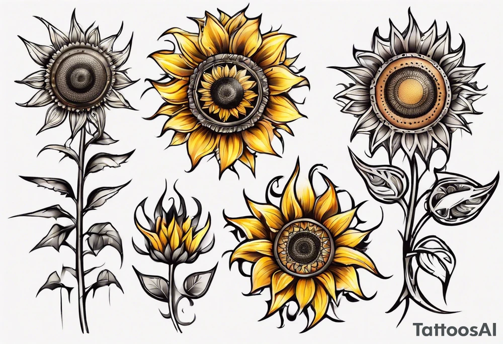 Sunflower tattoo idea