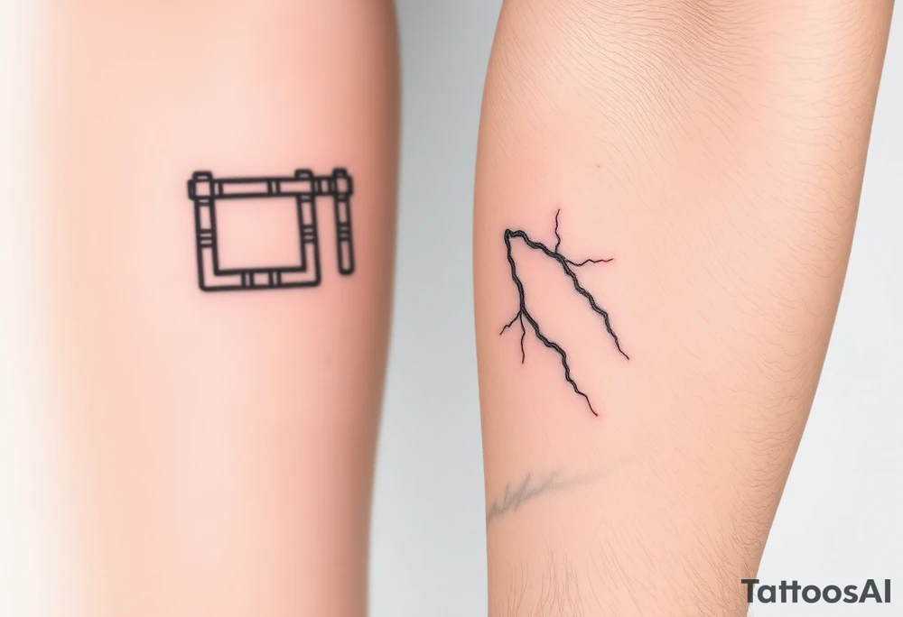 Top pipe starts closer to the elbow, long System of pipes that transitions and transforms into veins of forearm tattoo idea