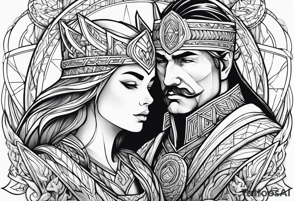 Norse mythology father daughter tattoo idea