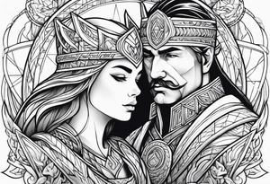 Norse mythology father daughter tattoo idea