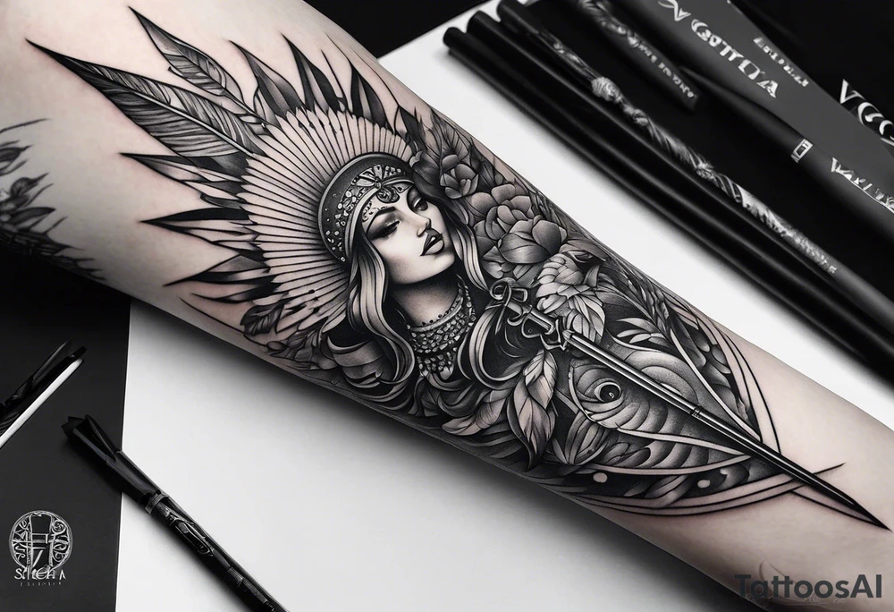 Spear tattoo idea