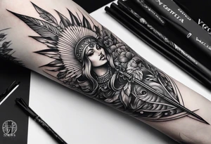 Spear tattoo idea