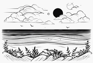 Amicizia estate spiaggia appuntamento tattoo idea