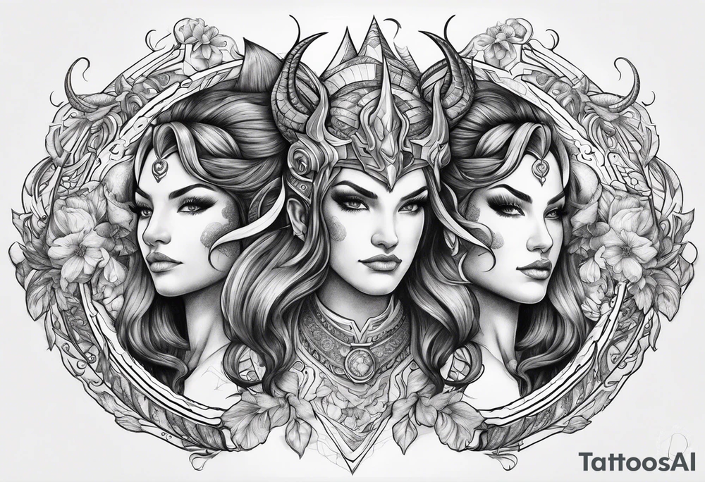 Gemini sign Capricorn sign tattoo tattoo idea