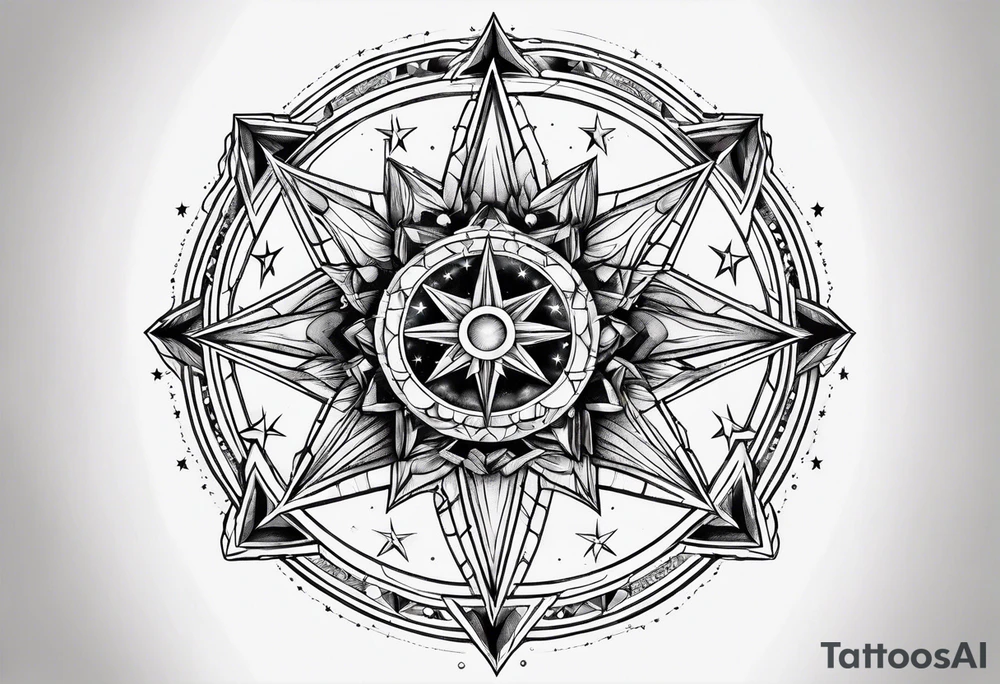 Gemini star constellation tattoo idea