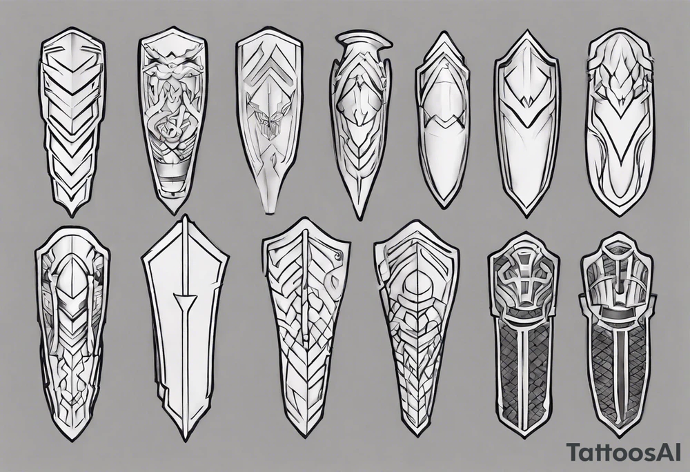 Leg armor tattoo idea