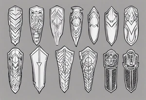 Leg armor tattoo idea