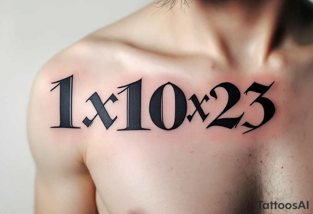 1x10^23 tattoo idea