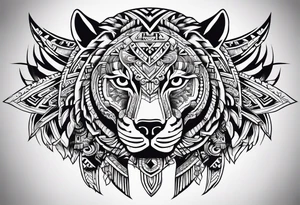 Aztec animal tattoo idea
