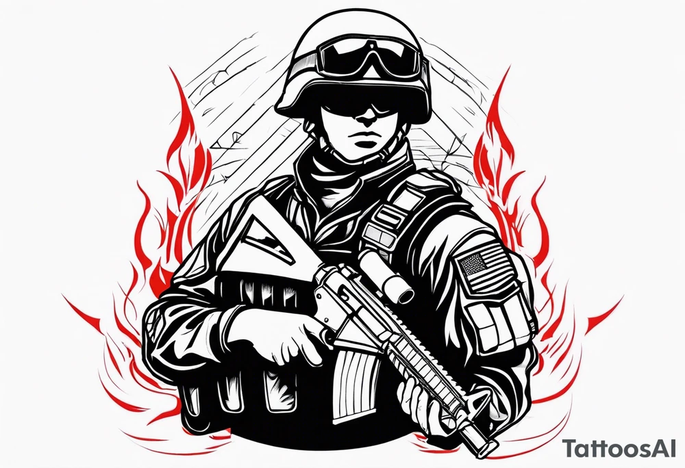 soldier R.I.P. tattoo idea