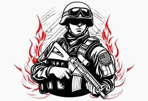 soldier R.I.P. tattoo idea